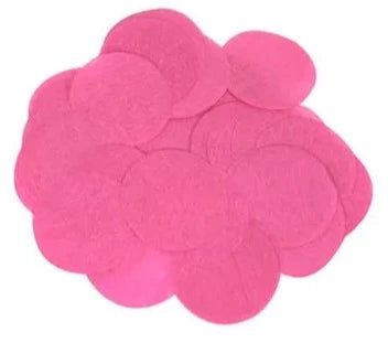 Circle / Round Tissue Paper Confetti - 15mm Size - 14gram Pack - Fuchsia Pink