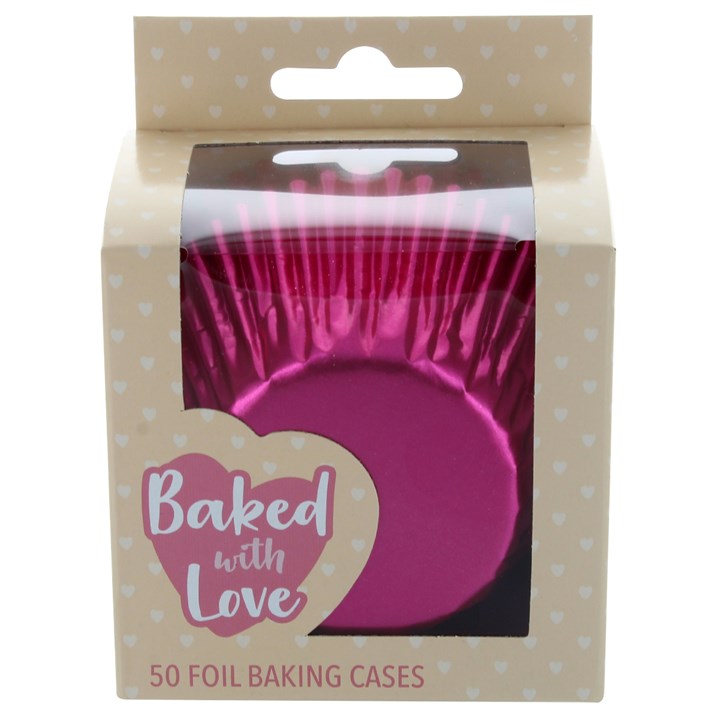 BWL - Hot Pink Foil Cupcake  Baking Cases - 50 pack - Kate's Cupboard