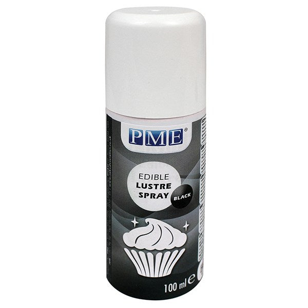 PME Edible Lustre Spray - Black 100ml - The Cooks Cupboard Ltd