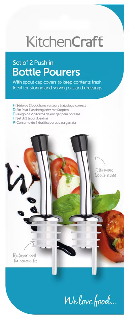 KitchenCraft Set of Two Bottle Pourer Spouts - Kate's Cupboard