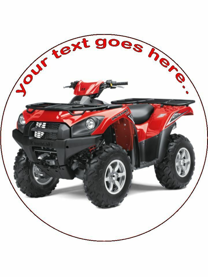 quadbike quads red sport Personalised Edible Cake Topper Round Icing Sheet - The Cooks Cupboard Ltd