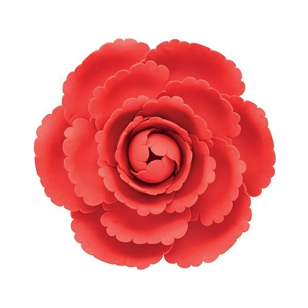 Gumpaste Red Peony 4'' Beautiful Cake Flower cake Topper - Kate's Cupboard