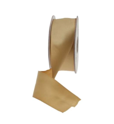 Gold Double Faced Satin Ribbon 38mm - The Cooks Cupboard Ltd