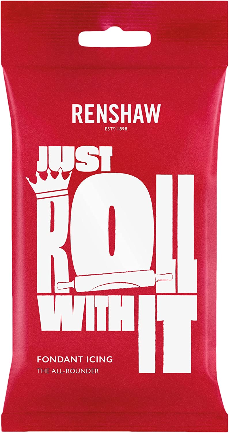 Renshaw Professional Sugar Paste Ready to Roll Fondant Just Roll with it Icing - White - 1KG