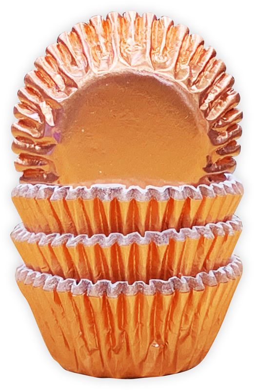 Mini Cupcake / Petit Four Rose Gold baking Cases - pack of 60