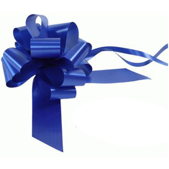 Gift Wrapping Pull Bow 50mm - Pack of Two - Royal Blue