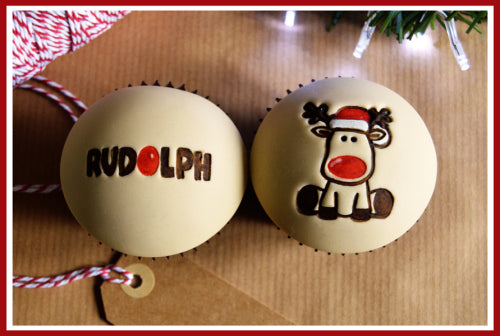 Purple Cupcakes Impressit Designer Stamps Rudolph - The Cooks Cupboard Ltd
