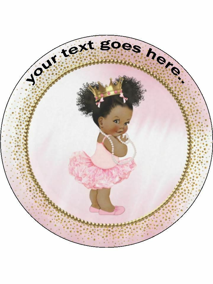 Baby shower new baby puff ball Personalised Edible Cake Topper Round Icing Sheet - The Cooks Cupboard Ltd
