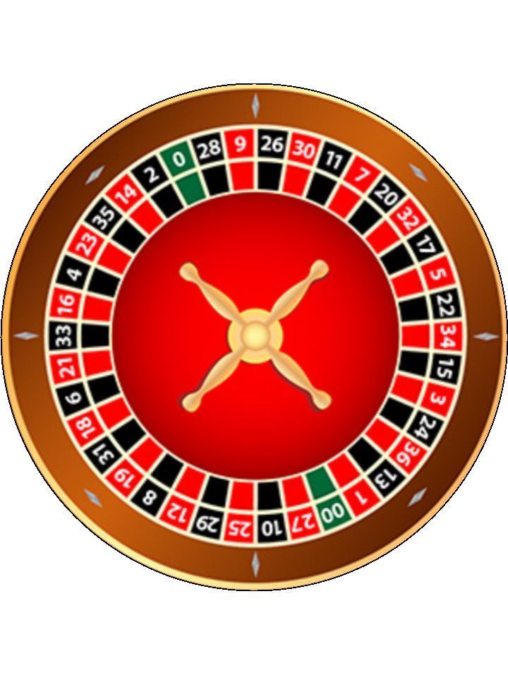 Roulette Casino Game American Personalised Edible Cake Topper Round Icing Sheet - The Cooks Cupboard Ltd