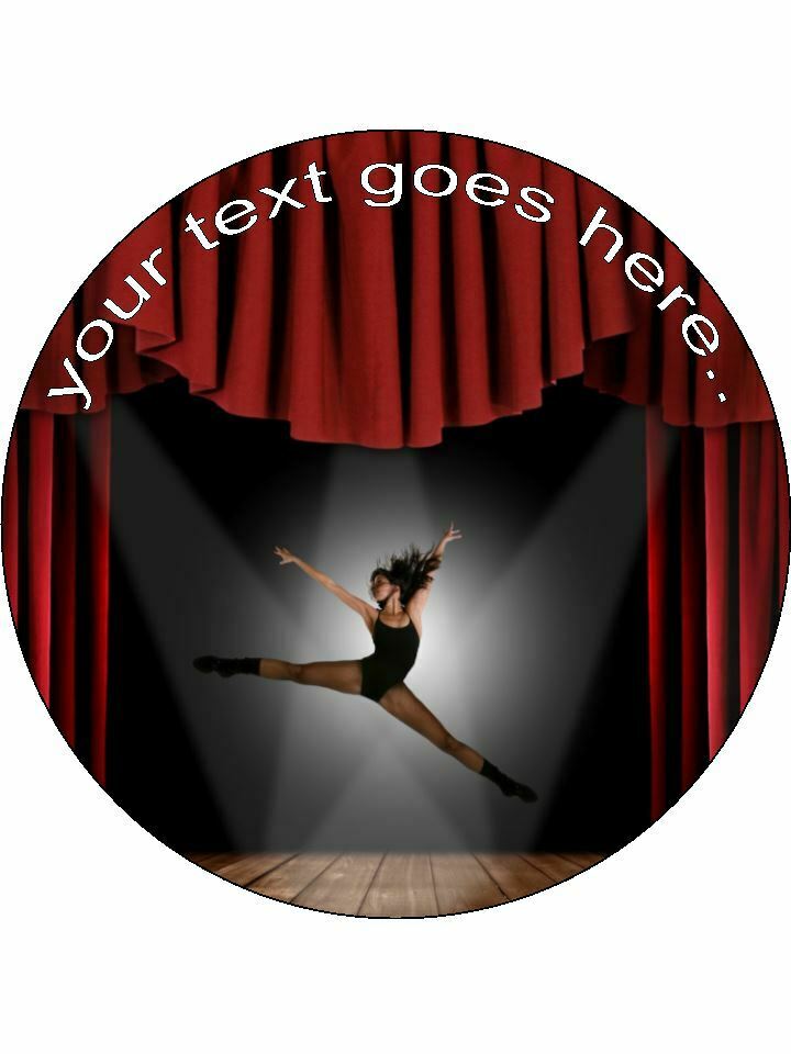 Dance performing arts stage Personalised Edible Cake Topper Round Icing Sheet - The Cooks Cupboard Ltd