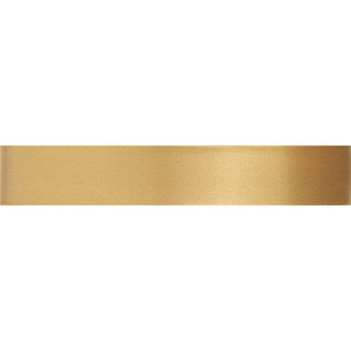 Sand Dune Gold Double faced Satin Ribbon 25mm - The Cooks Cupboard Ltd