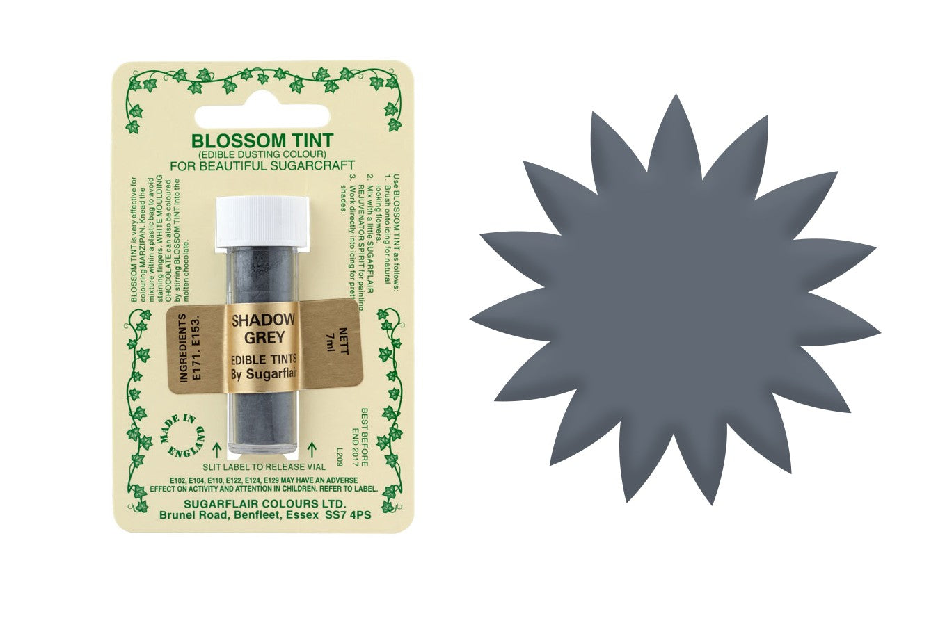 Sugarflair Blossom Tint - Shadow Grey - The Cooks Cupboard Ltd