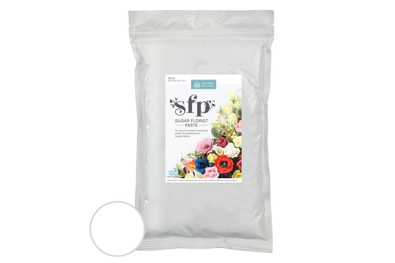 Squires Sugar Florist Paste (SFP Gum Paste) - White - 1kg - The Cooks Cupboard Ltd