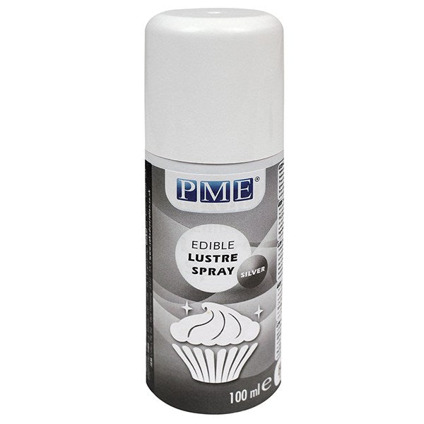 PME Edible Lustre Spray - Silver 100ml - The Cooks Cupboard Ltd