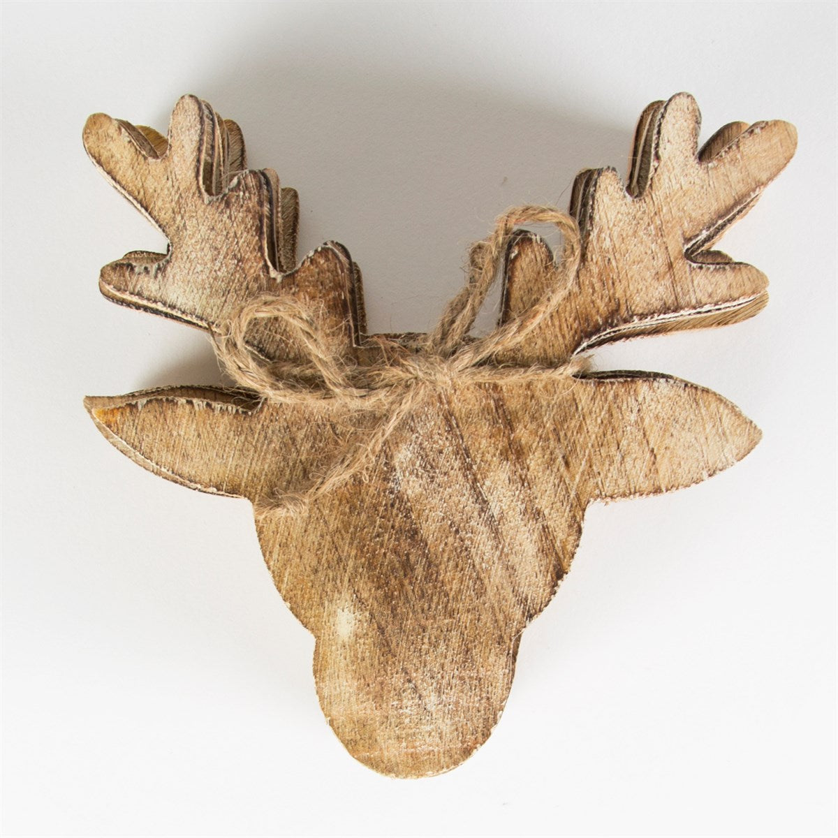 Sass and Belle Set of Six Wooden Stag Head Coasters - Kate's Cupboard