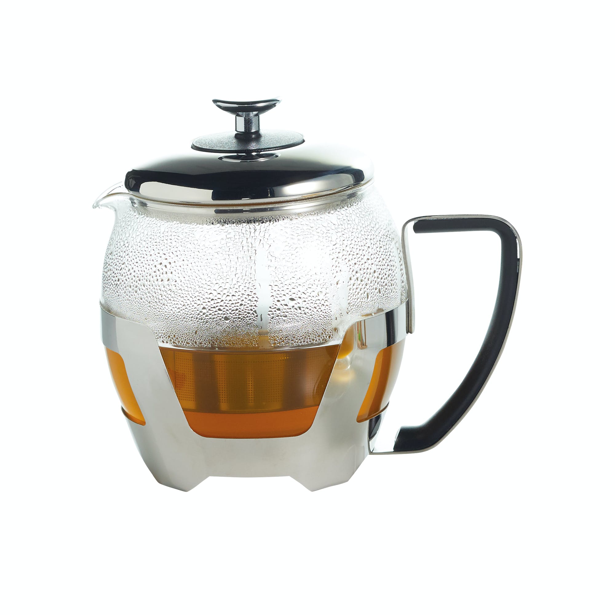 Le’Xpress 1 Litre Stainless Steel & Glass Teapot with Infuser Press - Kate's Cupboard