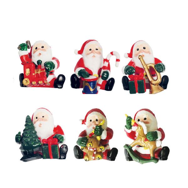 Toy Shop Santa on Pic Plastic Cake or Yule Log decoration - Sold Singly - Kate's Cupboard