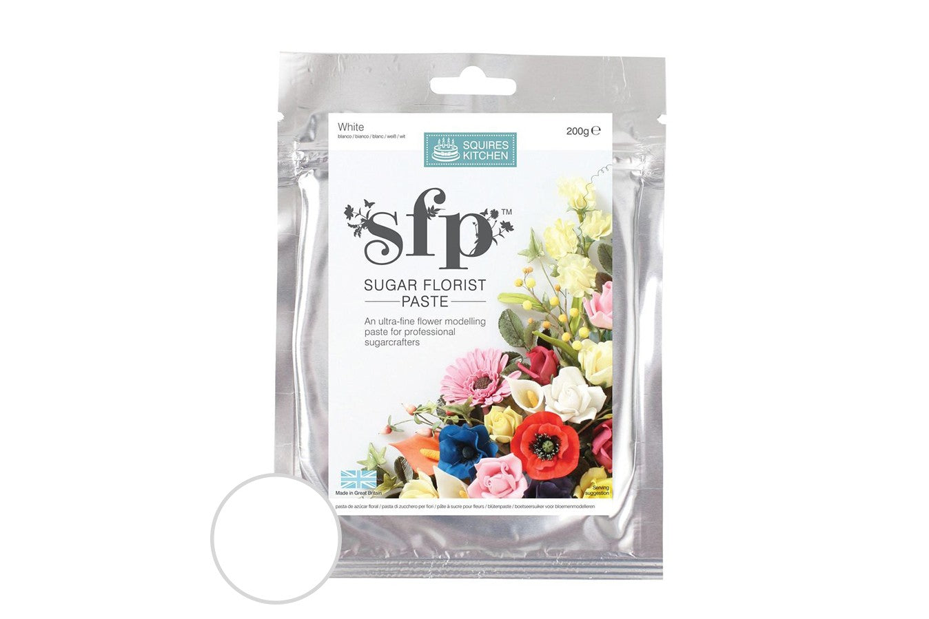 SFP Squires Sugar Florist Paste (Gumpaste) White 200g - The Cooks Cupboard Ltd