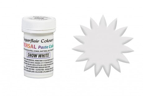 Sugarflair Concentrated Universal Colours - Paste Colour Snow White - Kate's Cupboard