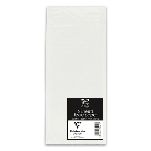 Tissue Paper White - Pack of 6 Sheets - White - Kate's Cupboard