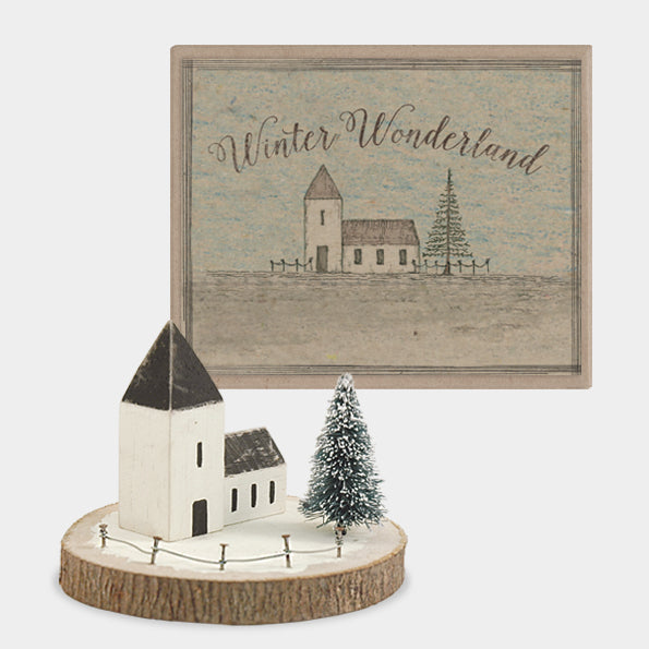 Winter Wonderland Snowy Tree Decorative Scene - Kate's Cupboard