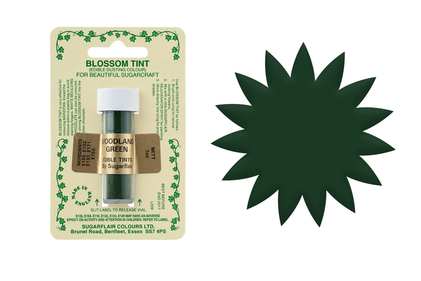 Sugarflair Blossom Tint Woodland Green - The Cooks Cupboard Ltd